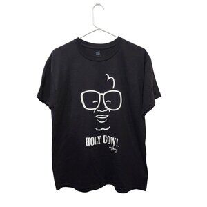 Harry Caray Holy Cow Adult Medium T Shirt Black Chicago MLB Baseball